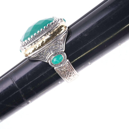 sz9.5 Konstantino 18k/Sterling Chalcedony ring