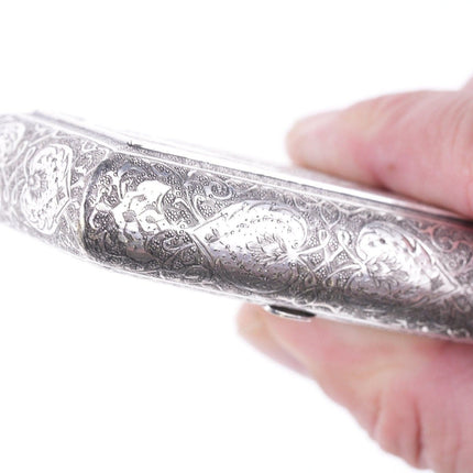 Antique Persian Silver Snuff box Addolhosein