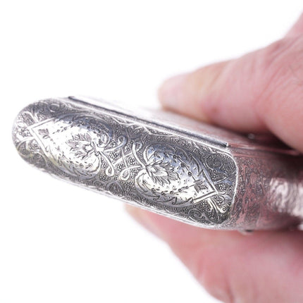 Antique Persian Silver Snuff box Addolhosein