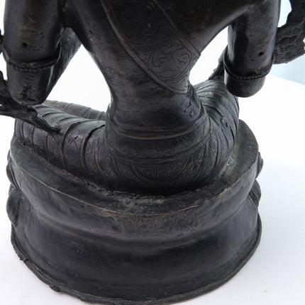 18th-19th Century Tibetan Bronze Buddhist Tara Sculpture Antique Buddha