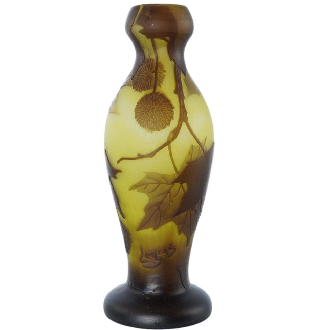 1920 年代法国 Legras 浮雕艺术玻璃花瓶