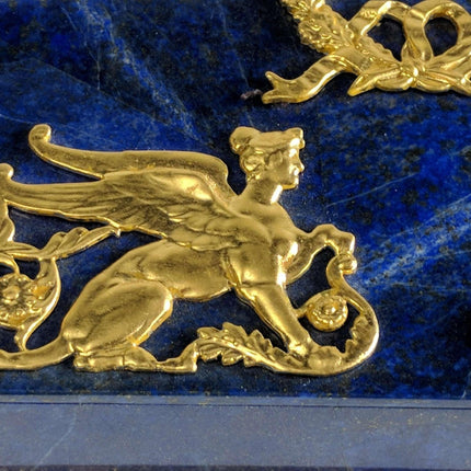 Gilt Bronze Mounted Lapis Lazuli Jewelry Box