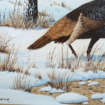 曼努埃尔·加尔萨德克萨斯山乡村布面油画风景画与野生火鸡