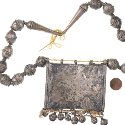 Antike Tribal-Silberhalskette