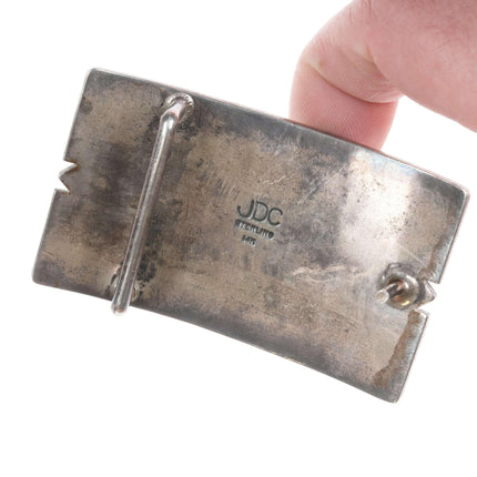 Joseph Coriz (Santo Domingo) Overlay Sterling and 14k gold belt buckle