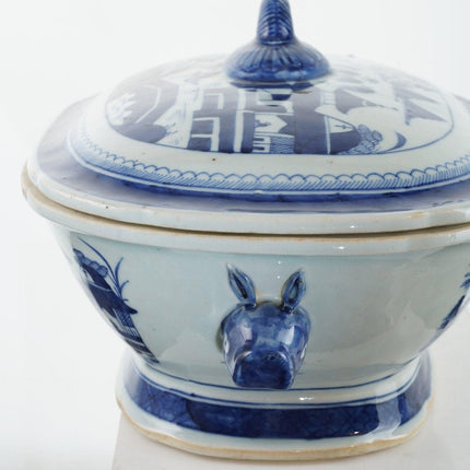 Antique Chinese Canton soup Tureen with lid