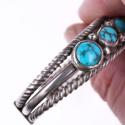 c1950's Bisbee Turquoise Native American silver bracelet