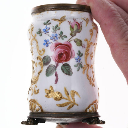 c1750's Battersea mounted vase