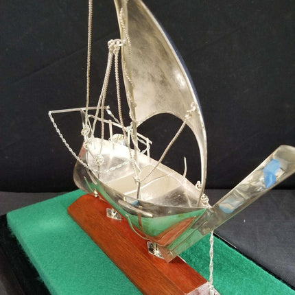 Sterling Silver Ship Commemorating 20th Year of GAOCMAO Gulf Area Oil Companies