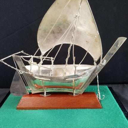 Sterling Silver Ship Commemorating 20th Year of GAOCMAO Gulf Area Oil Companies