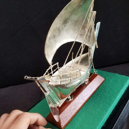 Sterling Silver Ship Commemorating 20th Year of GAOCMAO Gulf Area Oil Companies