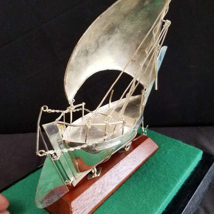 Sterling Silver Ship Commemorating 20th Year of GAOCMAO Gulf Area Oil Companies