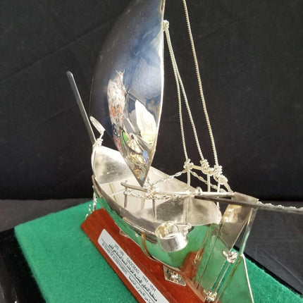 Sterling Silver Ship Commemorating 20th Year of GAOCMAO Gulf Area Oil Companies