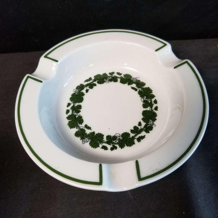 Meissen Full Green Vine vase//match Toothpick Holder Ash Tray