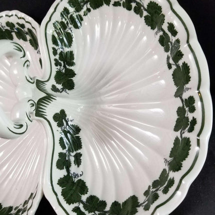 Meissen Full Green Vine Relish 11,5 "x 9,25"