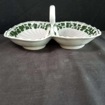 Meissen Full Green Vine Relish 11.5" x 9.25"