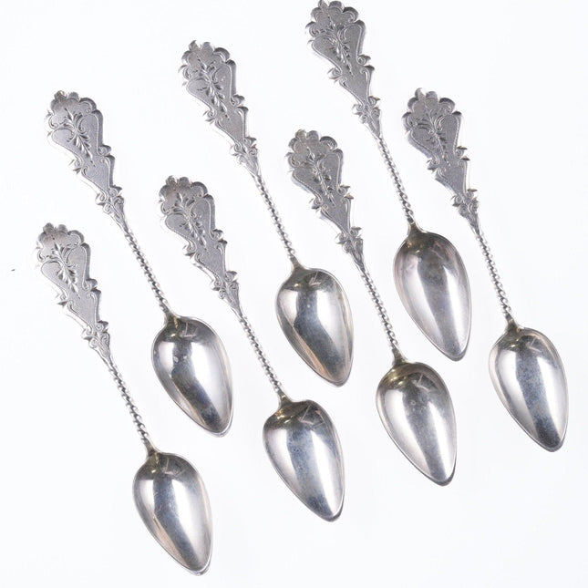 7 Antique Dutch Silver demitasse spoons