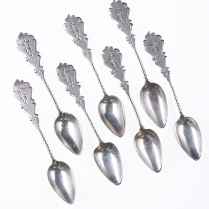 7 Antique Dutch Silver demitasse spoons