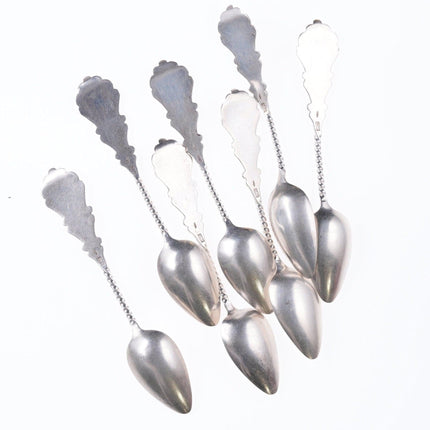 7 Antique Dutch Silver demitasse spoons