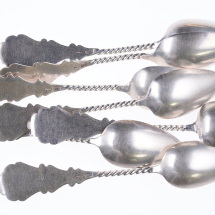 7 Antique Dutch Silver demitasse spoons