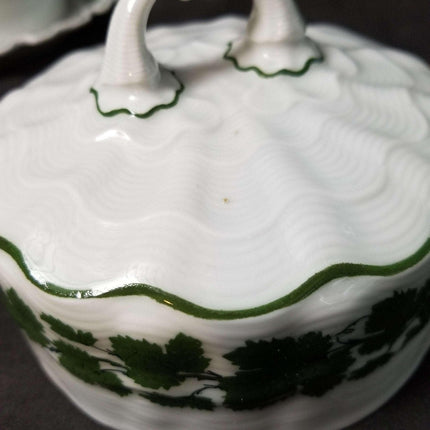 Meissen Full Green Vine Butter/Cheese Dish with lid