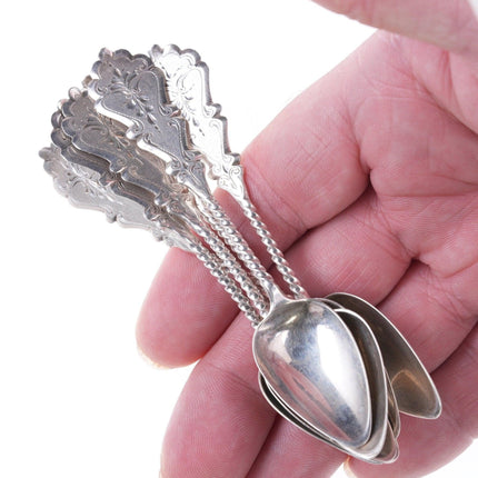 7 Antique Dutch Silver demitasse spoons