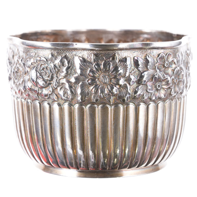 1904 Black Starr and Frost Sterling silver repousse fluted cachepot
