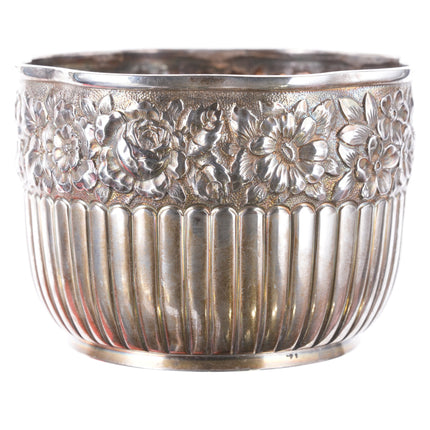 1904 Black Starr and Frost Sterling silver repousse fluted cachepot