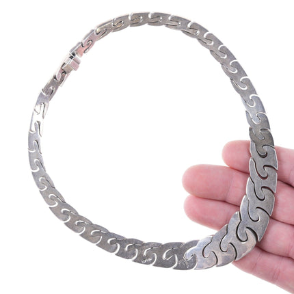 17" Heavy Retro Mexican Sterling choker