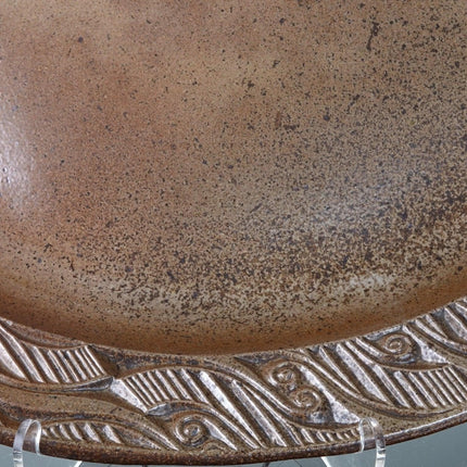 1998 John Ransmeier North Carolina Pottery Huge Heavy Studio Pottery Platter