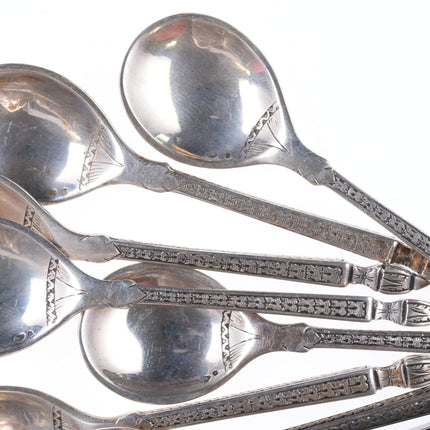 Antique Continental Silver Dessert/demitass spoon set