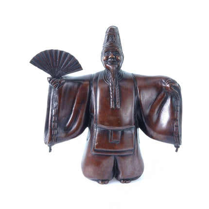c1900 Meiji Period Noh Actor Japanese Bronze Okimono