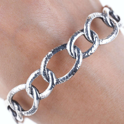 Retro Sterling Chain link bangle