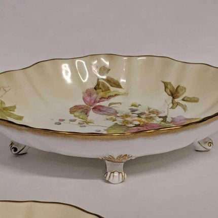 c1884 Royal Doulton Botanical Desert Serving pieces 2 pc