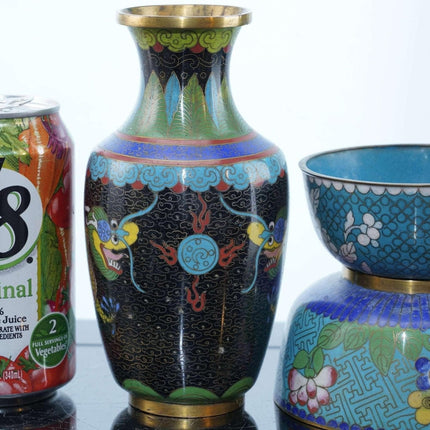 Cloisonné-Sammlung aus der Zeit der Chinesischen Republik um 1900