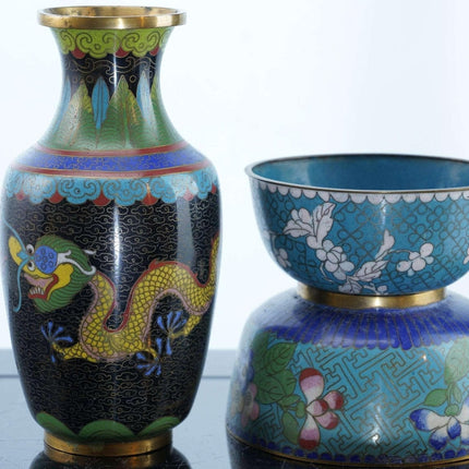 Cloisonné-Sammlung aus der Zeit der Chinesischen Republik um 1900