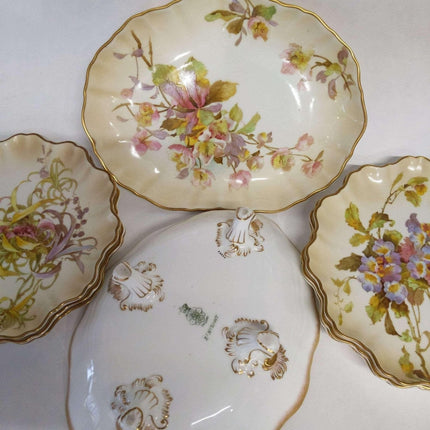 c1884 Royal Doulton Botanical Desert Service 8 pc