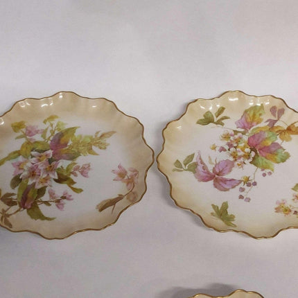 c1884 Royal Doulton Botanical Desert Service 8 pc