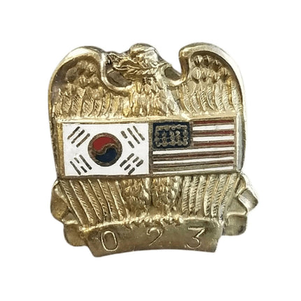 Korean war Badge 14k Gold Solid 5.6 grams
