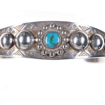 Fred Harvey Era Maisels trading post navajo sterling/turquoise cuff bracelet