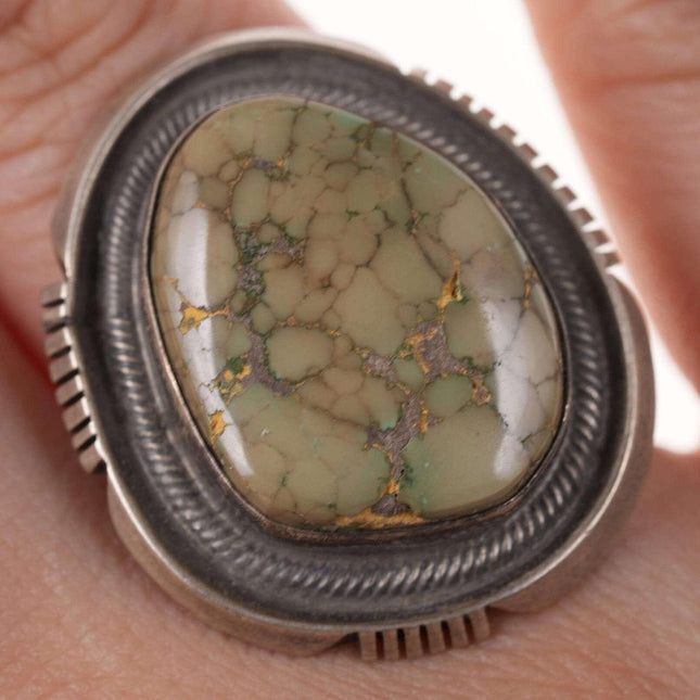 尺寸 6.25 美洲原住民纯绿松石戒指