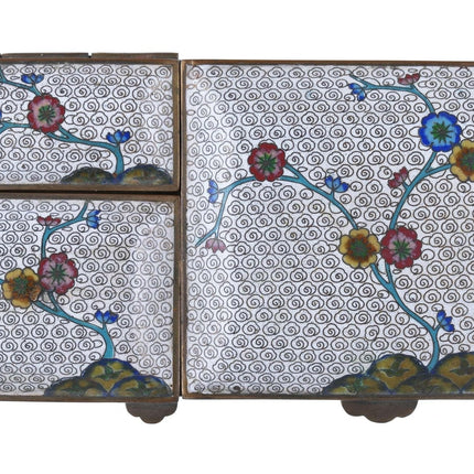 c1930 Chinesisches Cloisonne-Räucherset