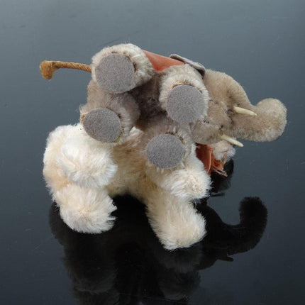 2 1950's Steiff Mohair Miniatures Elephant and Dog