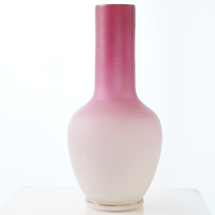c1890 Böhmische Peachblow emaillierte Vase