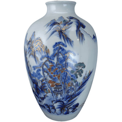 Meiji Period Japanese Arita Hand Painted Porcelain vase