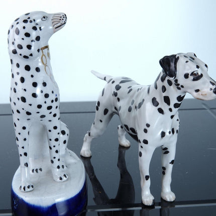 c1850 Staffordshire c1940's Royal Doulton British Ceramic Dalmation figures