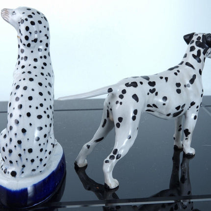 c1850 Staffordshire c1940's Royal Doulton British Ceramic Dalmation figures