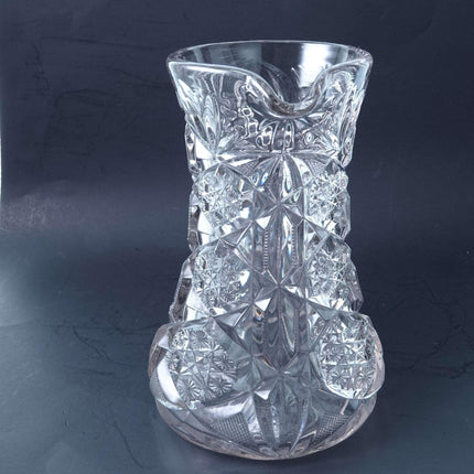 c1900 EAPG Formgeblasener Wasserkrug Frühes amerikanisches Musterglas