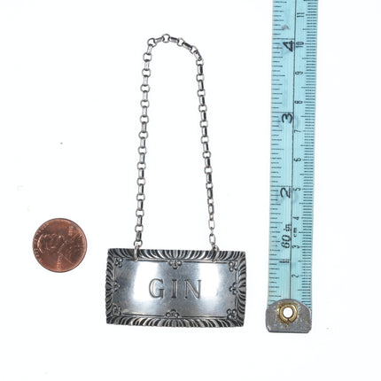 Stieff Sterling Williamsburg Restoration Gin liquor tag