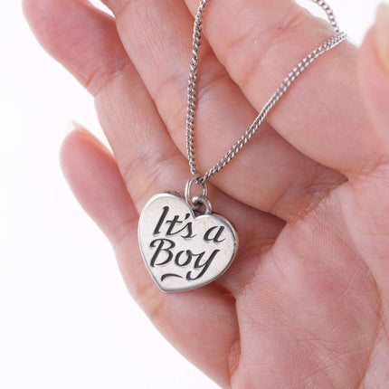 Retired James Avery "It's A Boy" pendant/charm on necklace